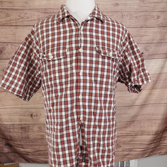 ABERCROMBIE & FITCH BIG SHIRT SHORT SLEEVE PLAID BUTTON DOWN SHIRT MENS XL - Picture 3 of 6
